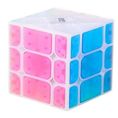QiYi Ice Amber 3x3 Fisher Cube Tiled Transparent → MasterCubeStore