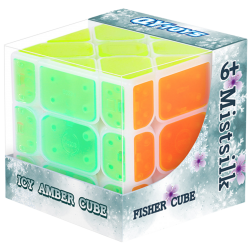QiYi Ice Amber 3x3 Fisher Cube Tiled Transparent → MasterCubeStore
