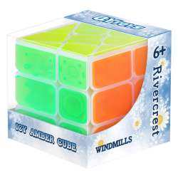 QiYi Ice Amber 3x3 Windmill Cube Tiled Transparent → MasterCubeStore