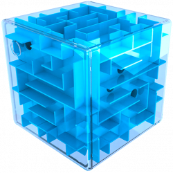 MoYu Big (95mm) 3D Maze Puzzle Cube Blue