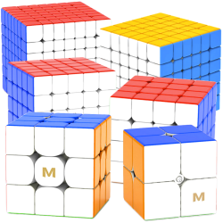 YJ MGC 2x2-7x7 Magnetic Bundle Stickerless - 6 Magic Cubes